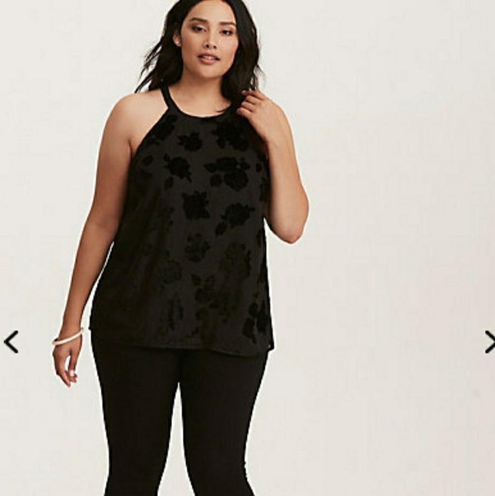 NWT Velvet Floral Burnout Top